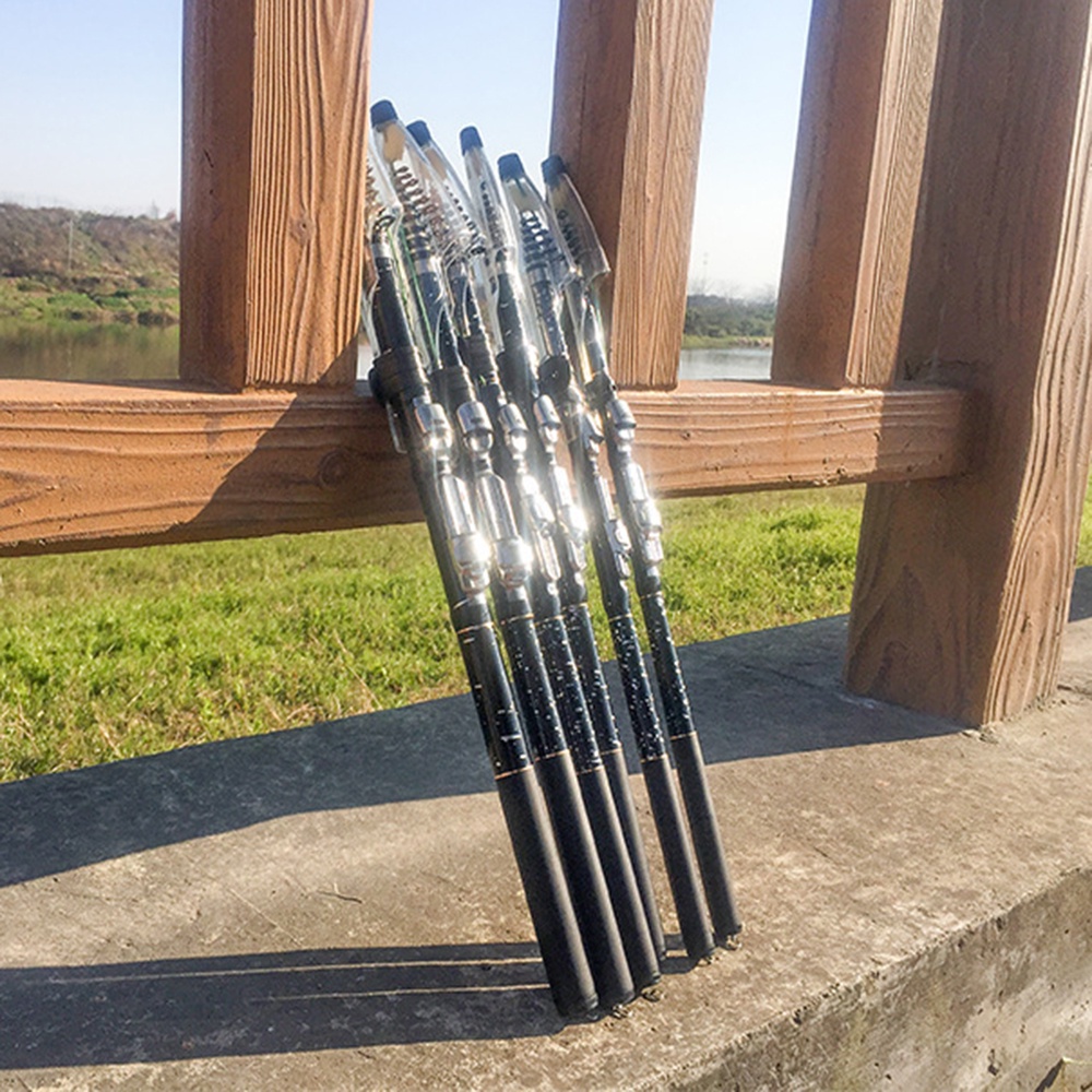 Cần Câu Cá Mini Bằng Sợi Carbon Màu Đen Kích Thước 1.8M-3.6M Chất Lượng Cao