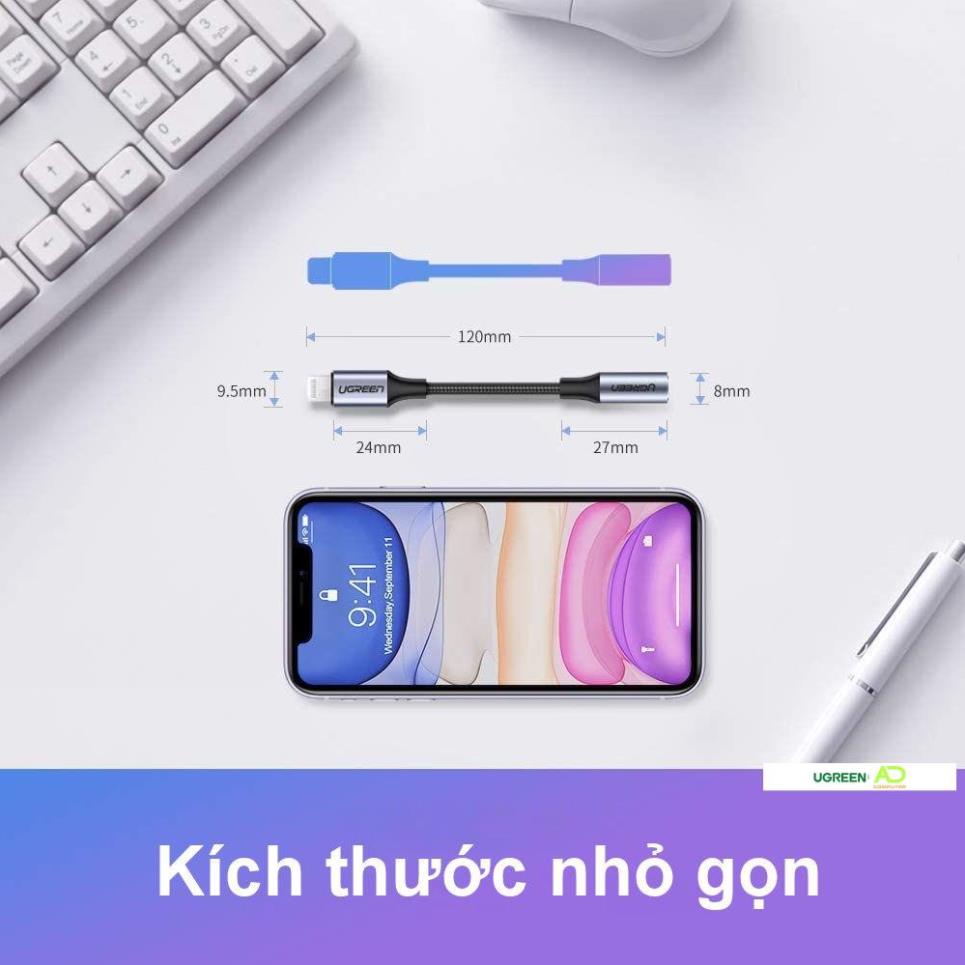 Cáp sang 3.5mm Audio chuẩn MFI UGREEN US211