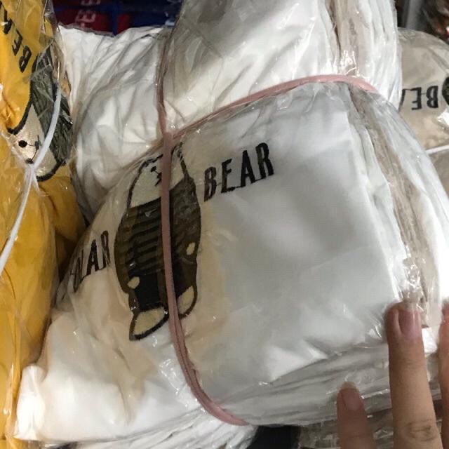 Áo thun thêu gấu polar bear kèm ảnh thật
