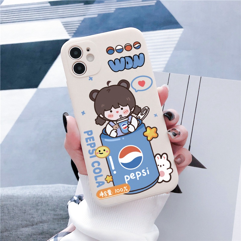 Ốp IP cạnh vuông girl drinks 5/5s/6/6plus/6s/6splus/7/7plus/8/8plus/x/xr/xs/11/12/13/14/pro/max/plus/promax BVC673