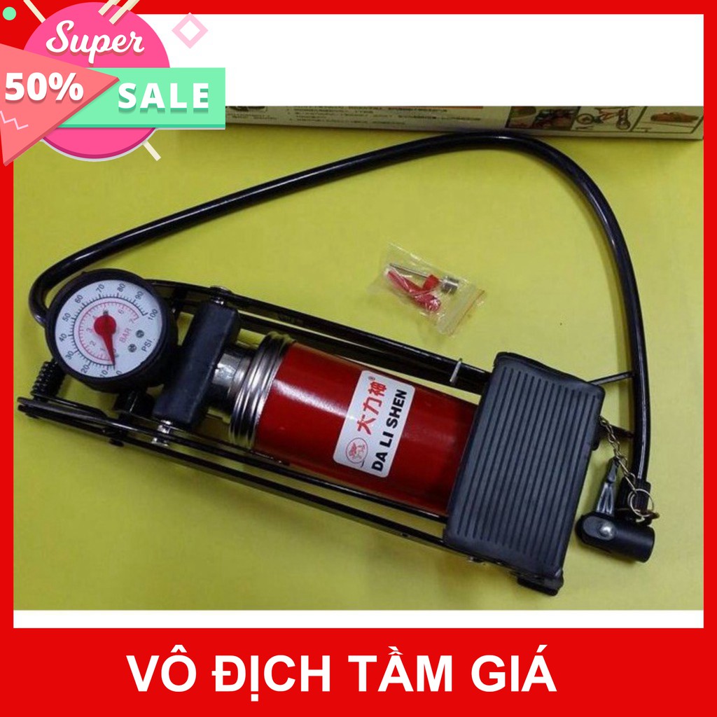 Bơm đạp chân mini đa năng cho ôtô, xe máp, xe đạp( đạp chân)  sỉ giá tốt mua ngay giảm giá 50% cho khách hàng