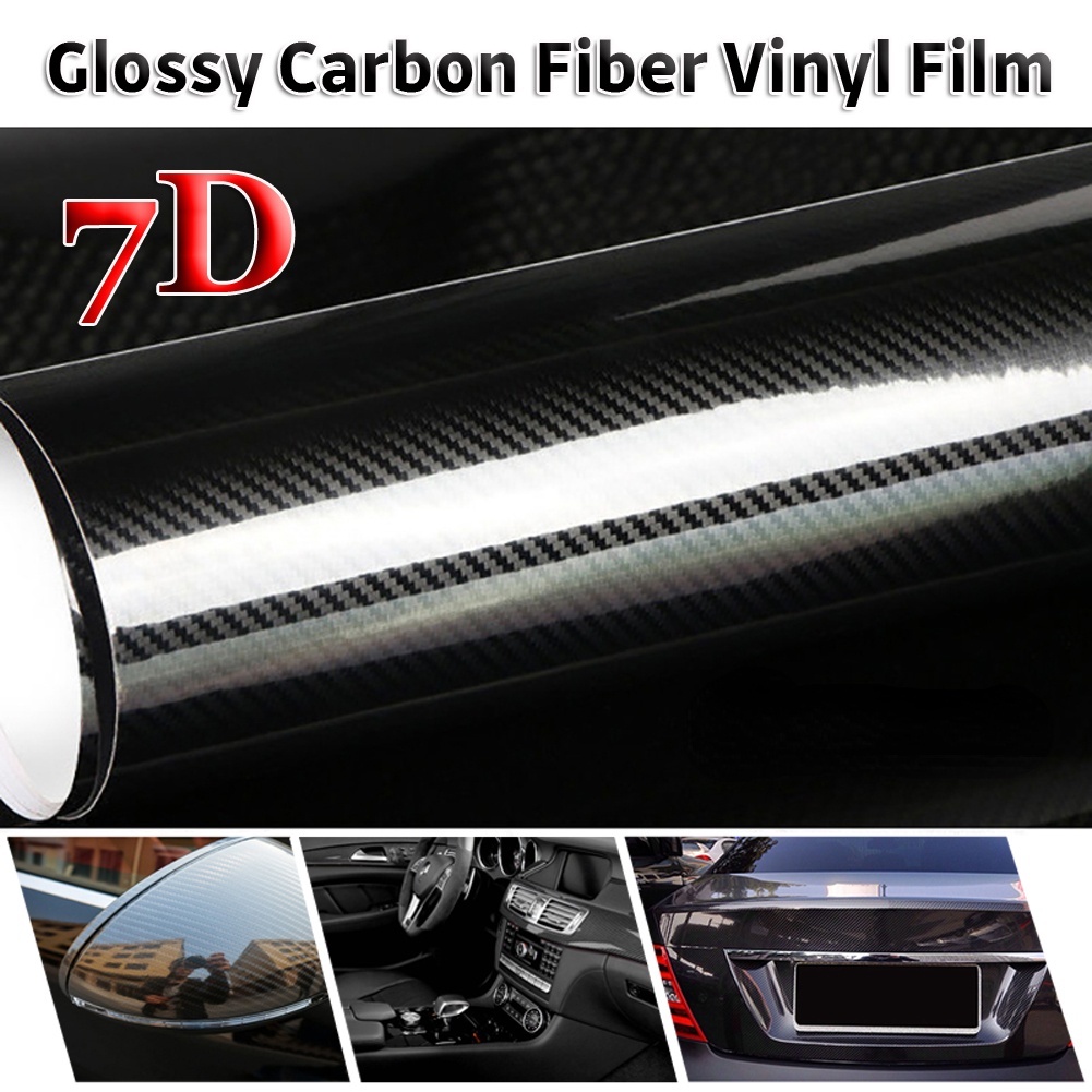 Cuộn Phim Vinyl Sợi Carbon 7D Dán Trang Trí Xe Hơi/Xe Máy 30Cm x 152CM