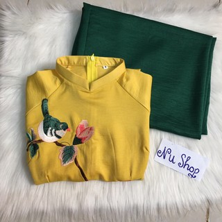 Áo dài lụa tây thi thêu ❤️❤️❤️