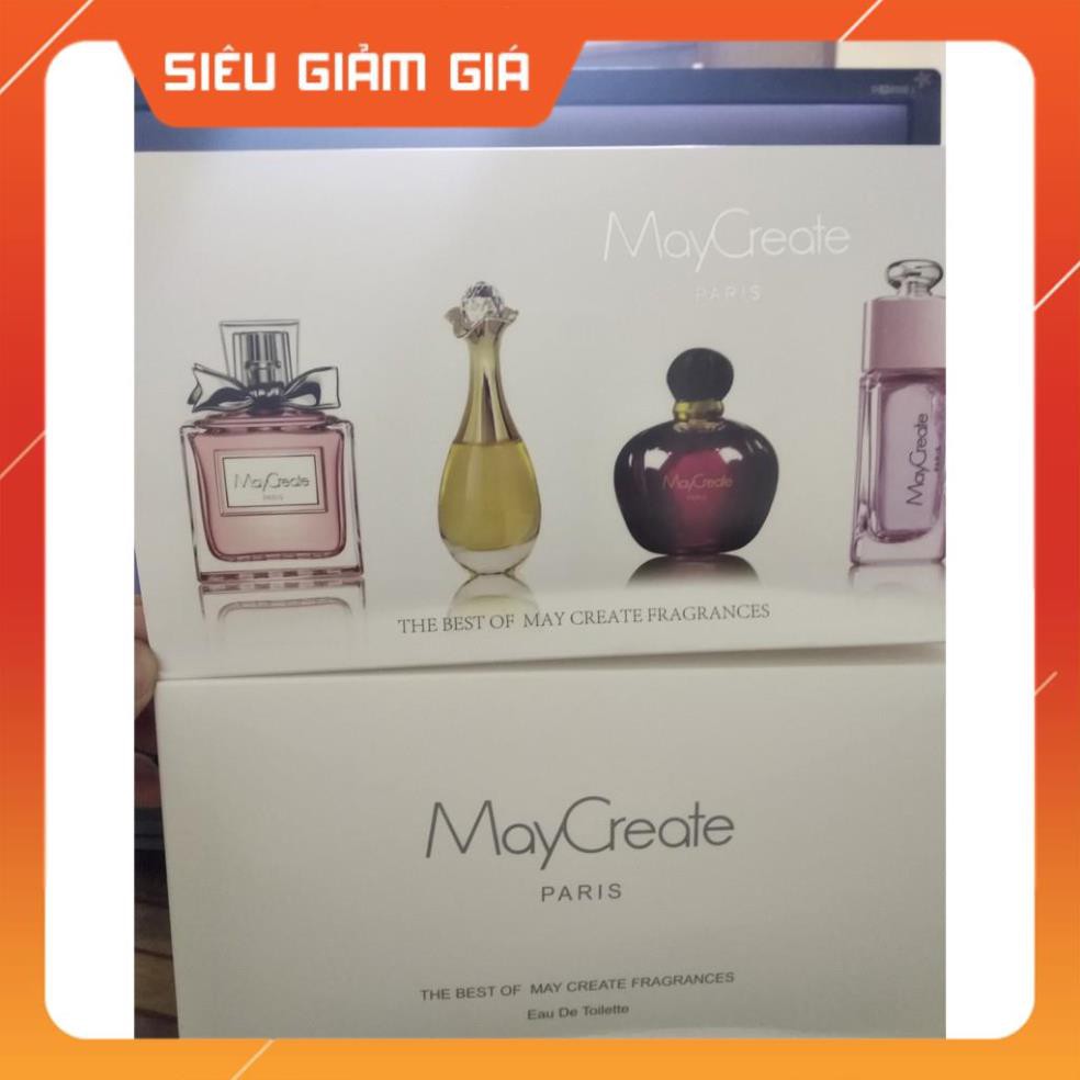 [Xả Kho Giá Gốc] Nước Hoa Nữ,Sét Nước Hoa Nữ 4 Chai Mini 25mill Maycreate Siêu Thơm