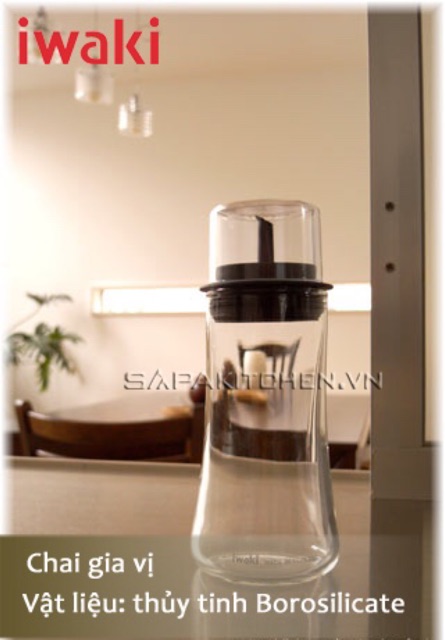 Bình rót gia vị thủy tinh Iwaki