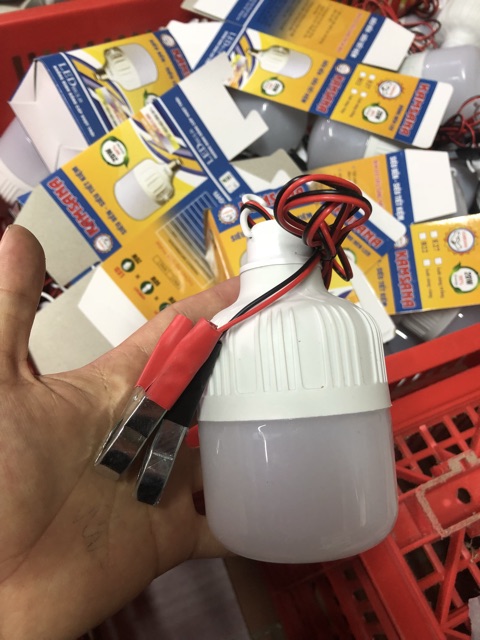 Bóng đèn LED 12V/20W kẹp bình Ắc Quy tiết kiệm điện - siêu rẻ- siêu sáng