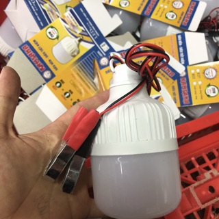 BÓNG ĐÈN LED 20W/12V- KẸP BÌNH ẮC QUY.