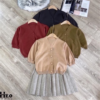 Áo len tay lỡ cúc bọc về 4 màu như hình