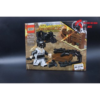 ĐỒ CHƠI LẮP GHÉP NON LEGO PUBG XE MOTO VÀ HÀNG RÀO 6973