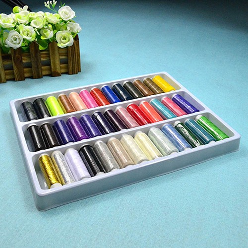 Set 39 cuộn chỉ may đồ nhiều màu từ 100% polyester kích thước 200 yard