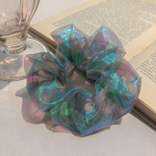 Dây buộc tóc, cột tóc Scrunchies Hologram lấp lánh