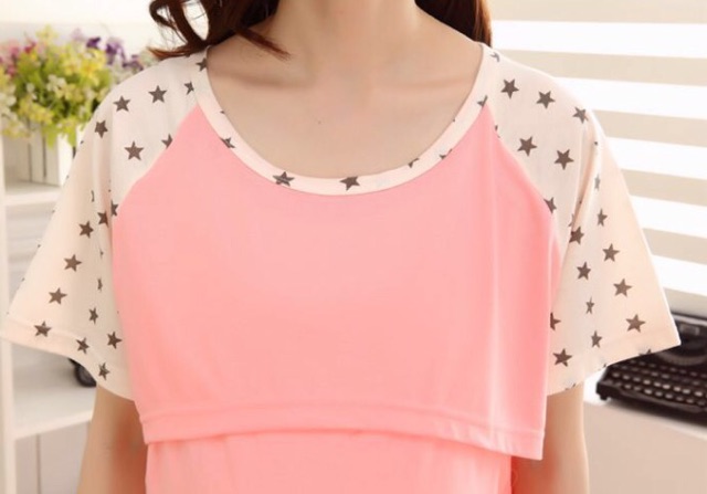 Bộ đồ bầu cho con bú cộc tay-BNC001