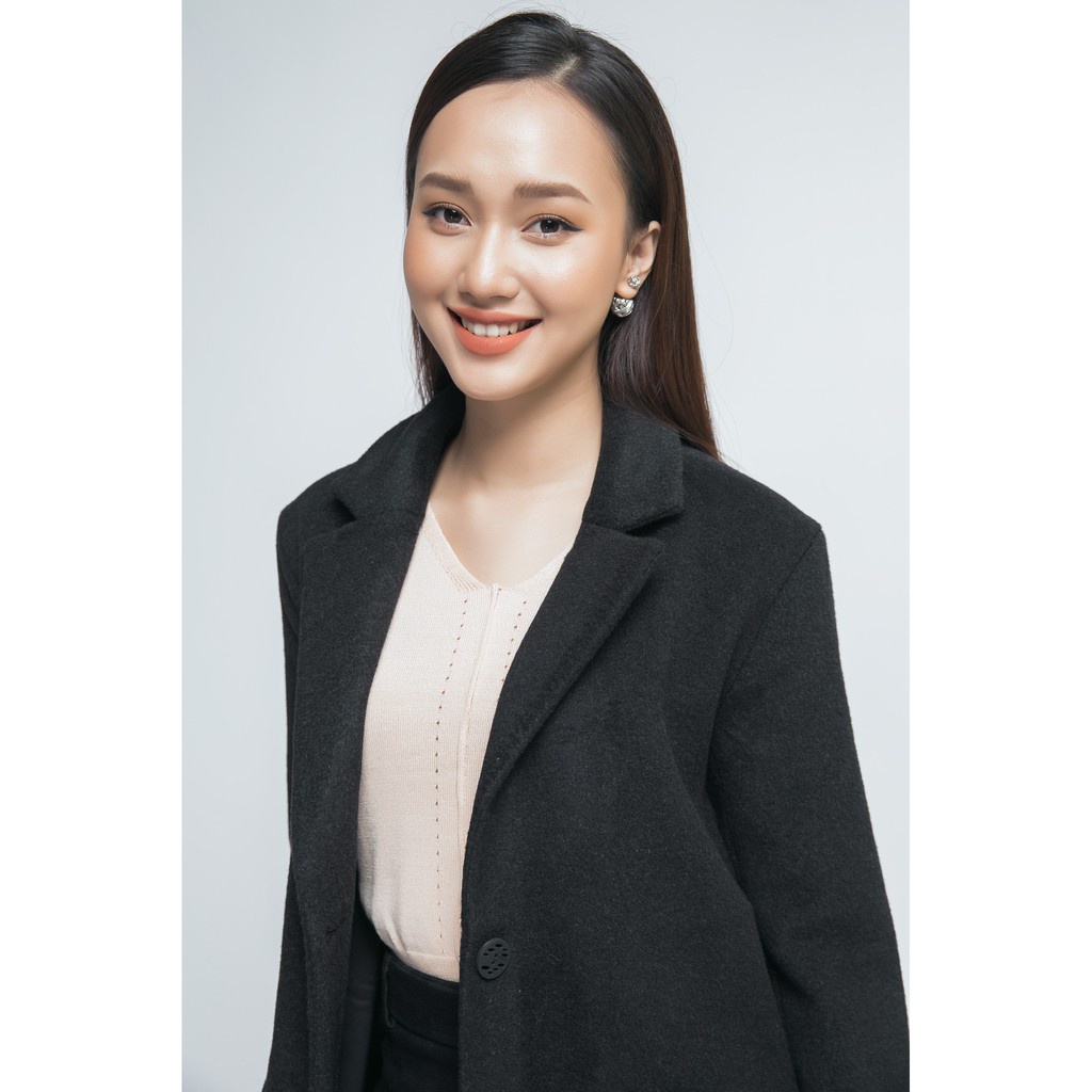 [Mã WABRIVY33 giảm 10% tối đa 50k đơn từ 250K] Áo khoác dạ nữ dáng dài IVY moda MS 71M1243