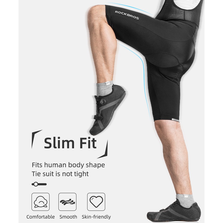 Rockbros Quần Short Đi Xe Đạp Có Đệm Lót 3D Thoáng Khí Thoải Mái Dành Cho Nam