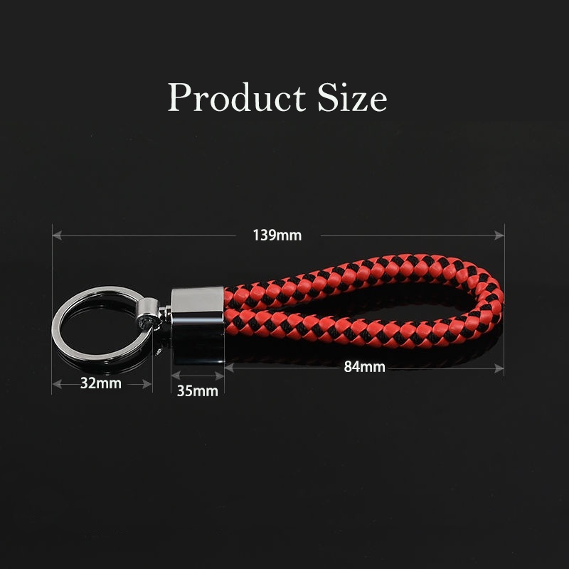 Móc Khóa Dây Da Bện Dễ Thương Cá Tính