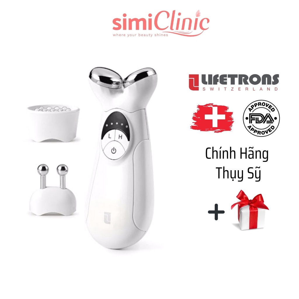 Máy nâng cơ mặt cầm tay Lifetrons EP 400 massage giảm nếp nhăn dưỡng trắng da mát xa trị liệu thâm quầng mắt matxa SIMI