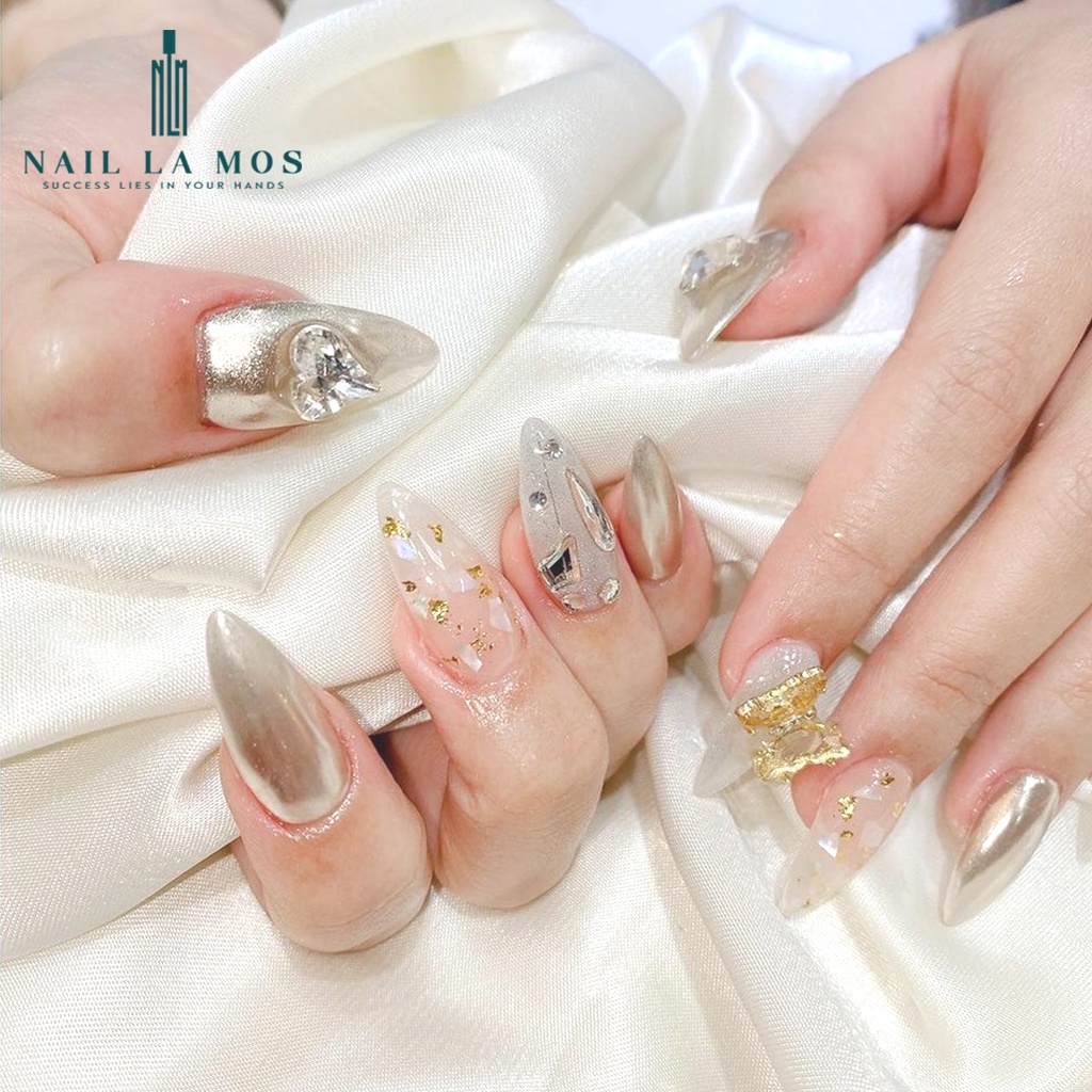 Set 12 hũ xà cừ nail size nhỏ - xà cừ trang trí móng tay đắp gel ẩn theo phong cách Hàn Nhật