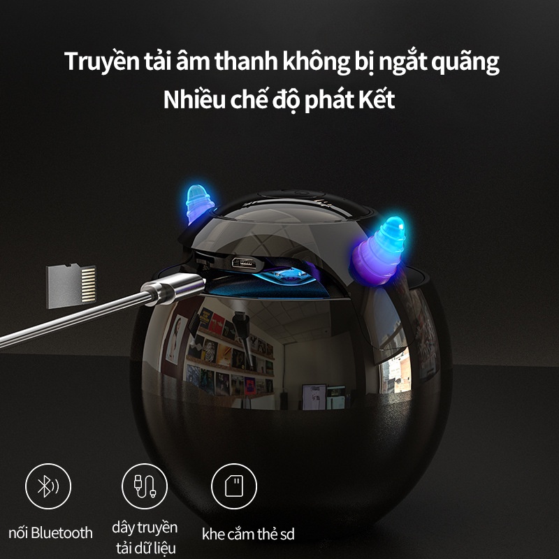 Loa bluetooth đèn Siêu Trầm Độ Loa Âm Ngủ Cao Đa Năng Đồng Hồ Báo Thức -Bảo hành
