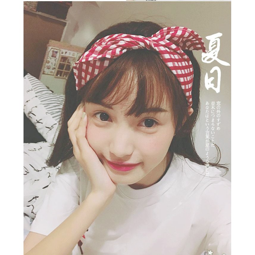 Băng đô Turban vải họa tiết hoa thắt nơ đáng yêu cho nữ C21