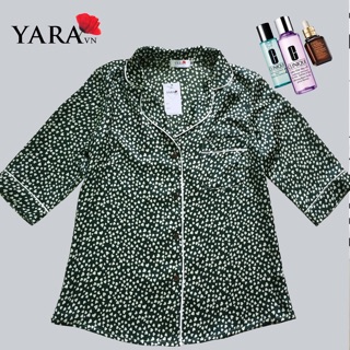 Bộ ngủ lụa hoạ tiết dài