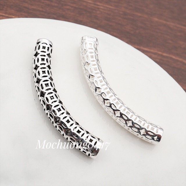 KHO SỈ  Charm ống bạc kim tiền - Hàng bạc tốt loại 1 cực đẹp PH299