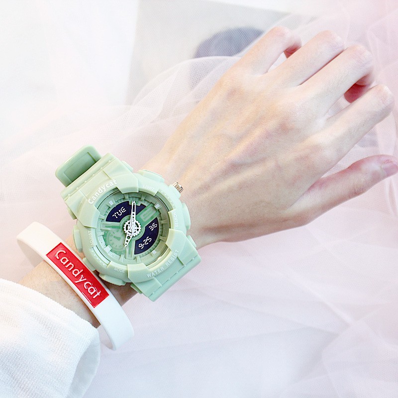 (Giá Sỉ) Đồng hồ thể thao nam nữ giả điện tử MSTIANQ M115 dây nhựa, chống nước sinh hoạt, chạy 3 kim (bảo hành 6 tháng) | BigBuy360 - bigbuy360.vn