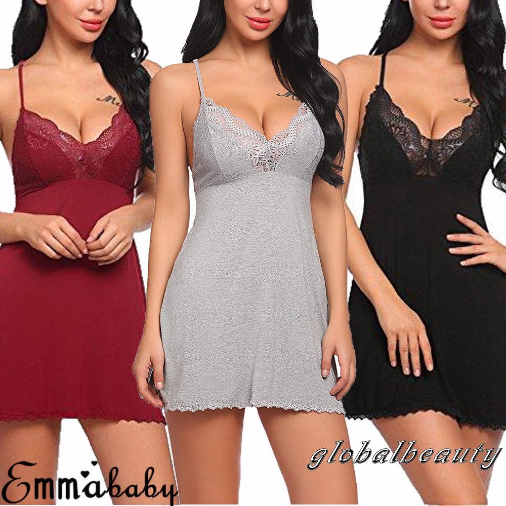 Đầm ngủ ôm dáng phối ren quyến rũ cho nữ