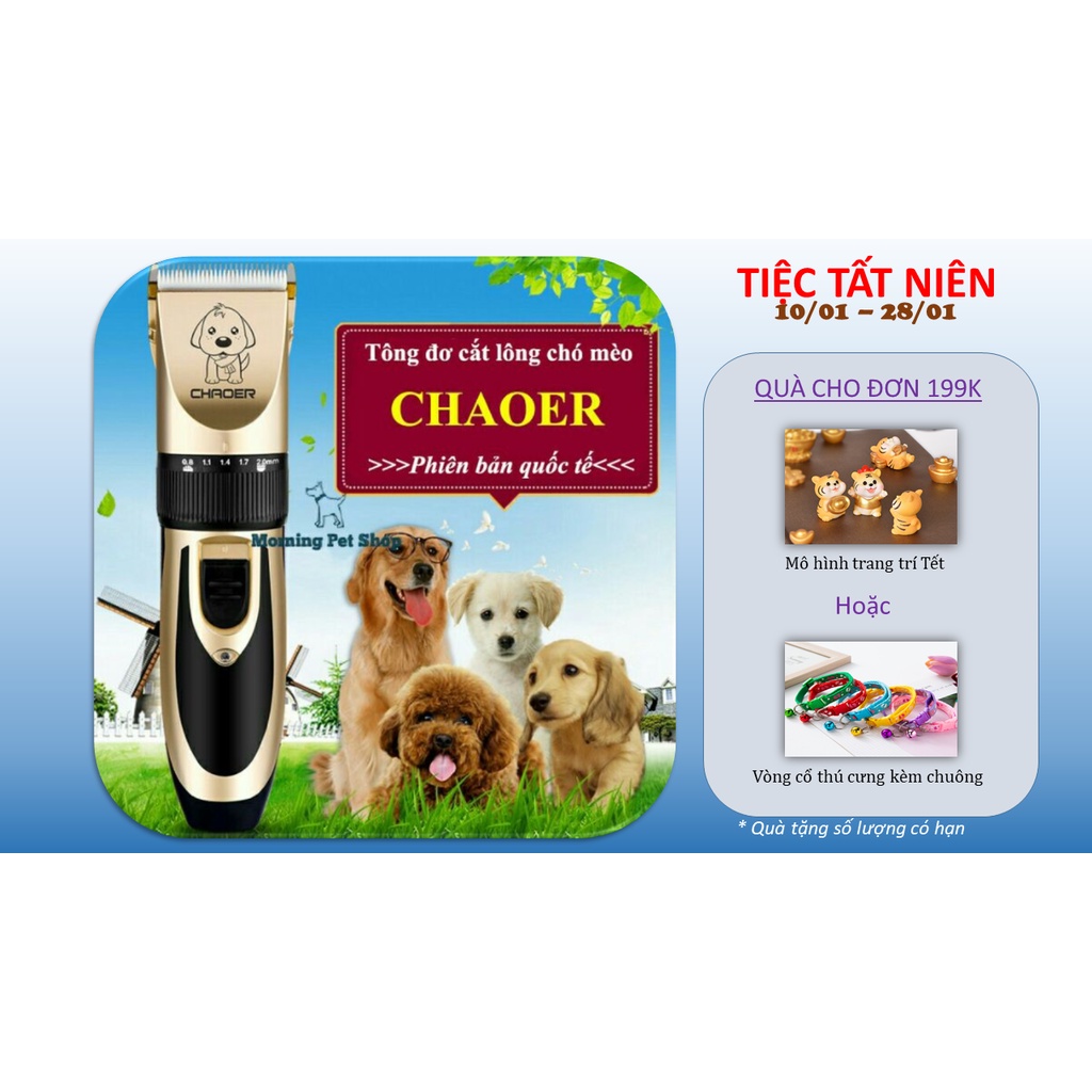 Tông đơ cắt lông chó mèo Chaoer [Bảng quốc tế - Mẫu mới]