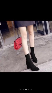 Boot cao cổ da lộn