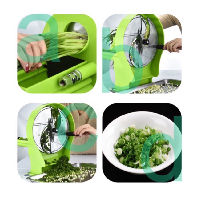 Máy thái rau củ quả quay tay- thái hành lá cỡ dao 1-8mm