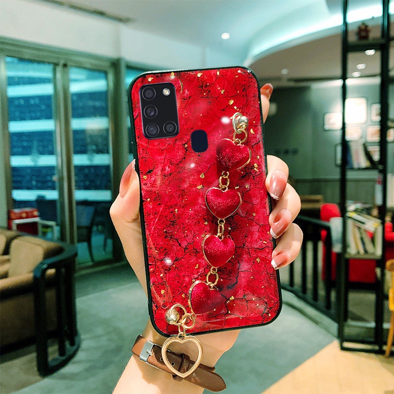 Ốp Điện Thoại Gắn Trái Tim Nhiều Màu Cho Samsung Galaxy A33 A53 AA73 M33 M53 5G A02S A03S A02 A03 Core A32 4G A32 5G A52 A72 A51 A71 4G 5G