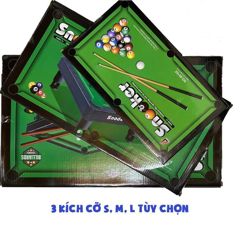 Bàn Bida Mini Full Phụ Kiện, Mặt Bàn Nỉ Chuyên Dụng (Nowship HCM)