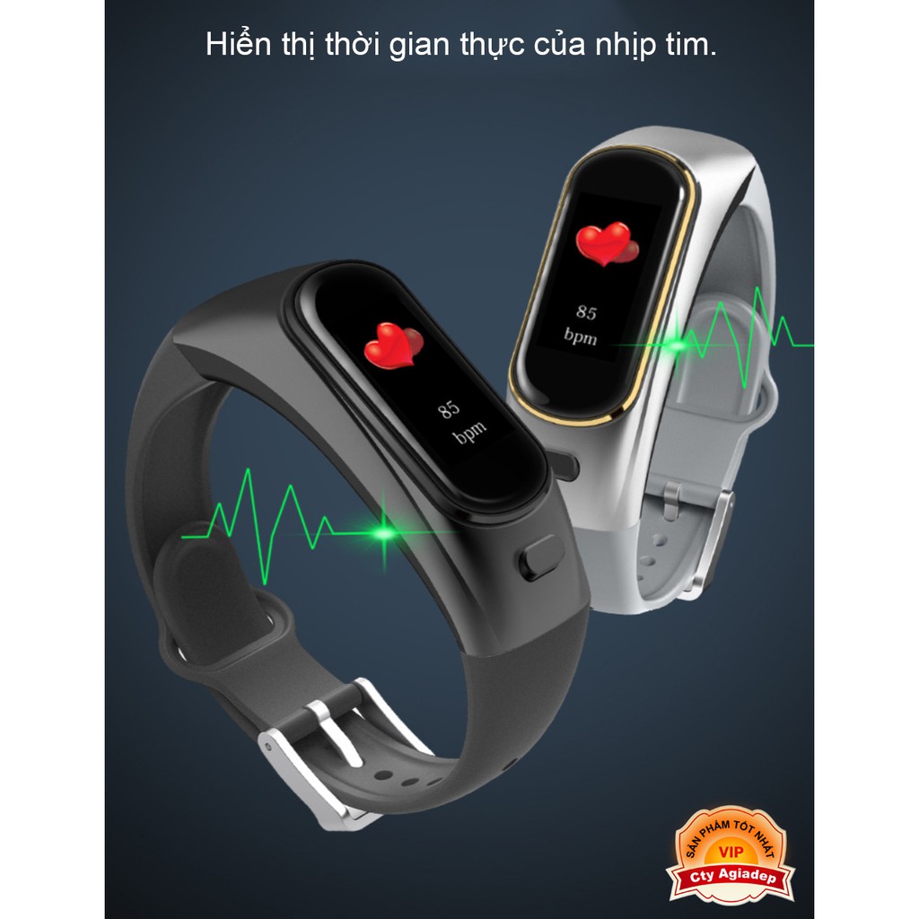 [Mã ELMS9 giảm 6% đơn 300K] Đồng hồ sức khỏe tích hợp Tai nghe Bluetooth Mike - Đa năng cao cấp Model 109