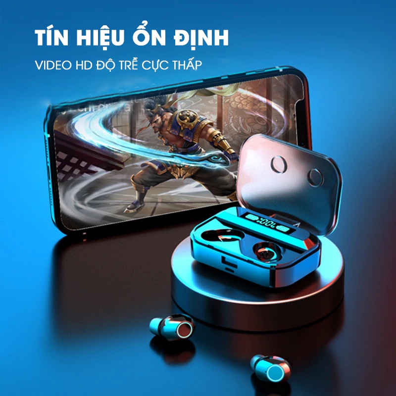 Tai Nghe Bluetooth TG01 Không Dây True Wireless Nhét Tai Cảm Ứng Kiêm Sạc Pin Dự Phòng,Kết nối nhanh - Phụ Kiện AZ