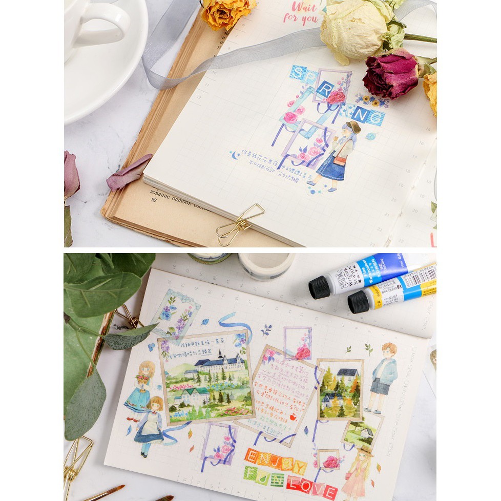 Băng dính washi tape trang trí planner WST125