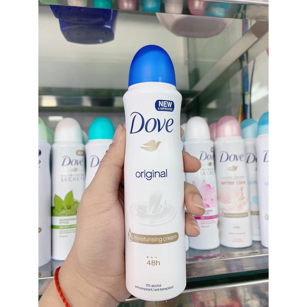 Xịt khử mùi Dove 150ml của Mỹ, khử mùi, kháng khuẩn hiệu quả