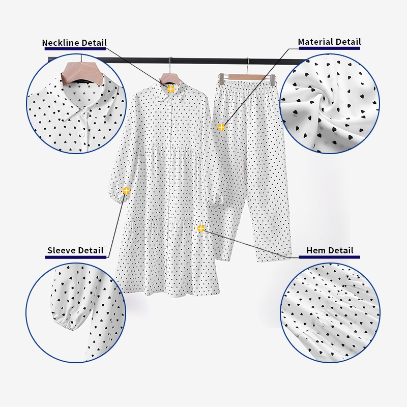 Zanzea Set Đồ Hai Lớp Tay Phồng Họa Tiết Chấm Bi Nhiều Lớp Kèm Túi Lưng Thun Dành Cho Nữ