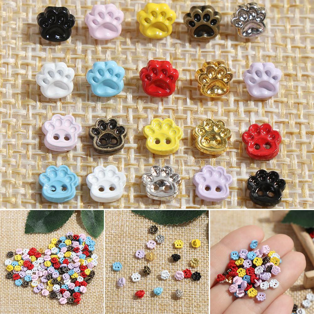 Set 20 Nút Áo 1/2 Lỗ Mini Nhiều Màu Cho Búp Bê