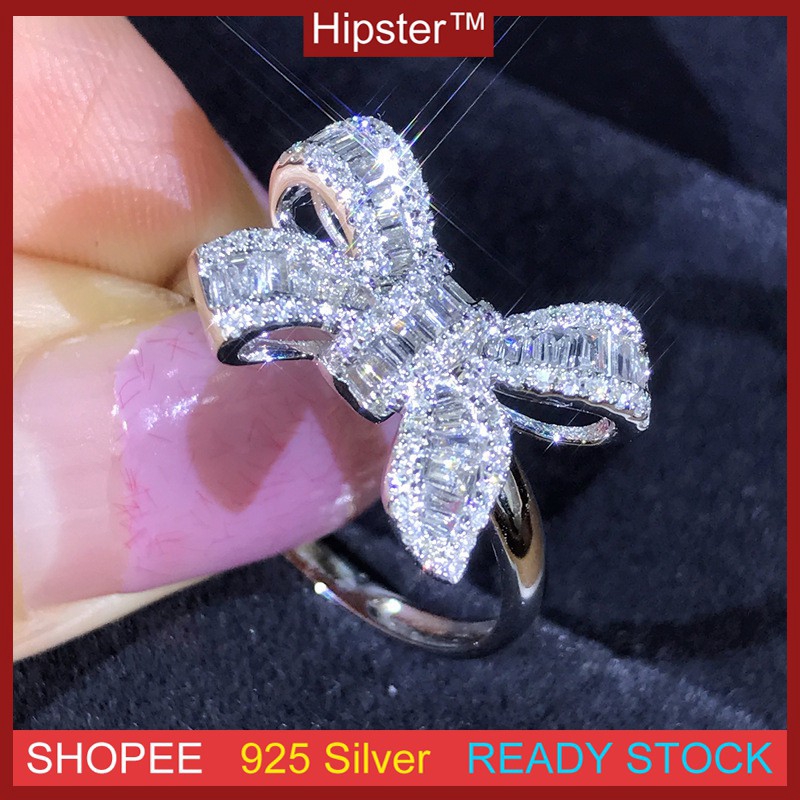 Nhẫn kim cương nhân tạo thời trang chất lượng cao độc đáo