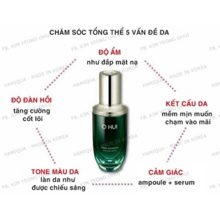 (XẢ KHO) Tinh chất chống lão hóa,xóa mờ nét nhăn,ohui PRIME ADVANCER SERUM