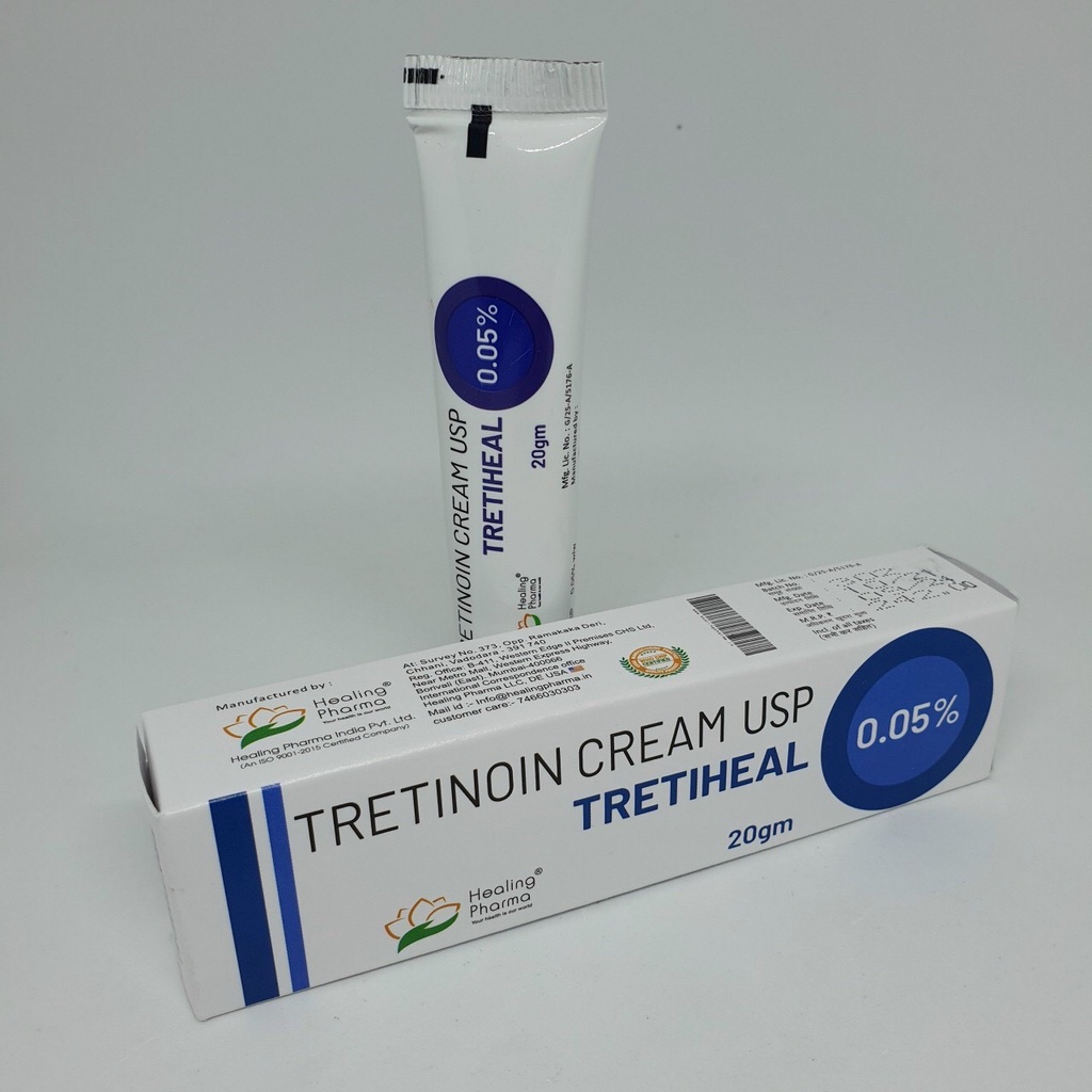 Tretinoin Tretiheal Cream (20g) 0.025% - 0.05% - 0.1%, Kem Dưỡng Tretinol Duy Trì Chống Lão Hóa