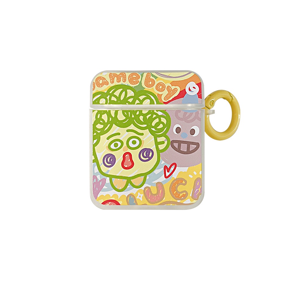 Vỏ Bảo Vệ Hộp Sạc Tai Nghe Airpod 1 2 Pro 3 Bằng TPU Mềm Họa Tiết Graffiti Dễ Thương