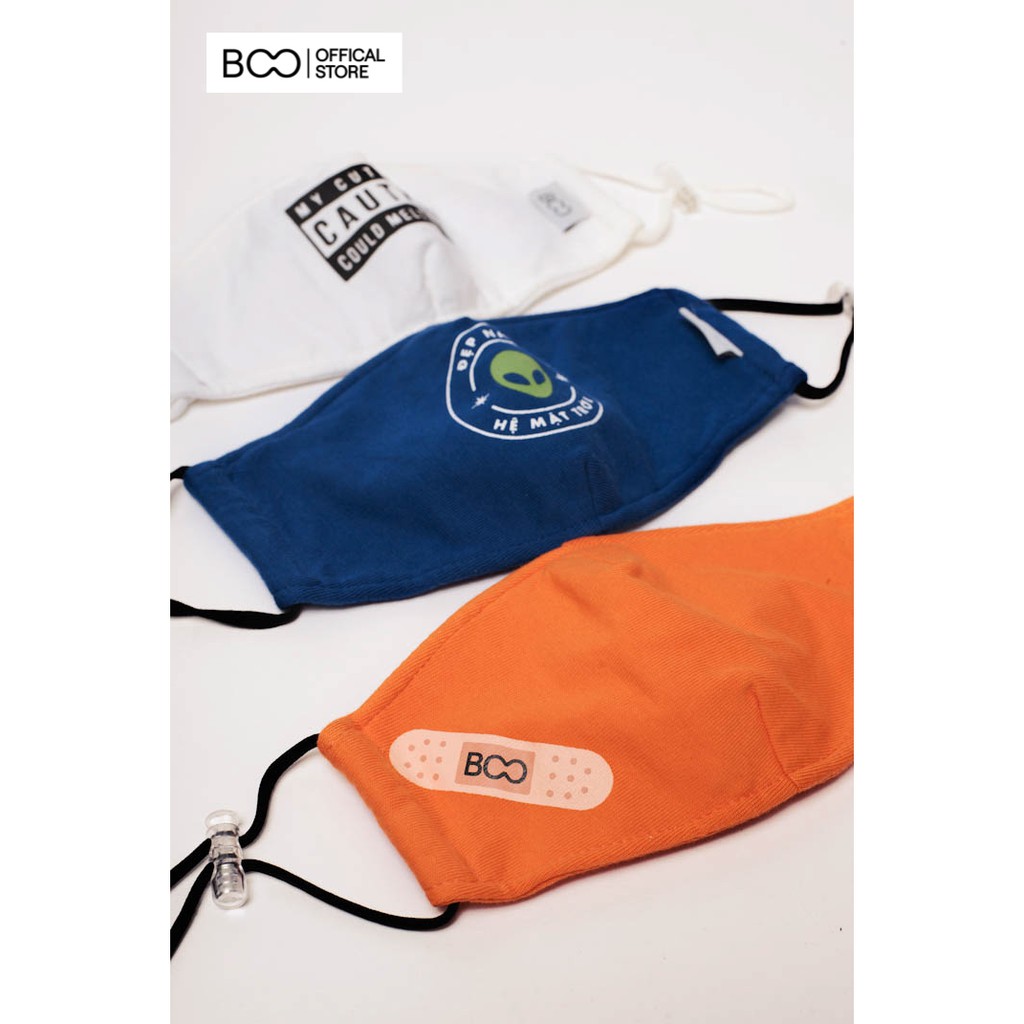 [Mã FASHIONMALLT4 giảm tới 30K đơn 150K] Combo 3 Khẩu Trang Vải Kháng Khuẩn Trẻ Em BOO In Graphic Cute | BigBuy360 - bigbuy360.vn