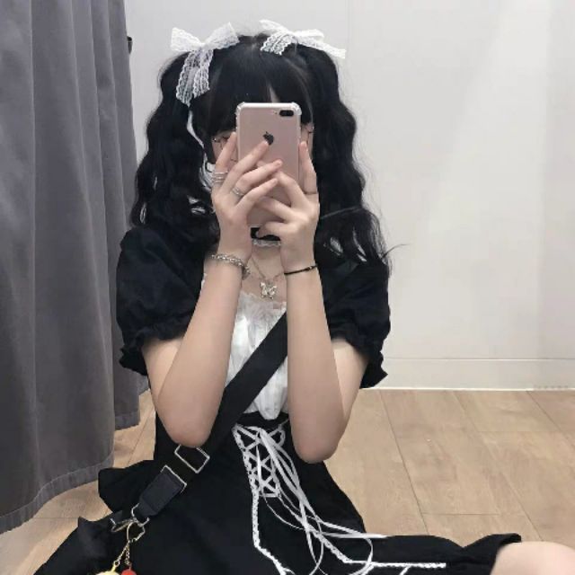 Đầm Lolita Gothic Maid Dễ Thương kèm 2 hình thật cuối