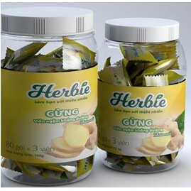 VIÊN NGẬM KHÔNG ĐƯỜNG HERBIE GỪNG HŨ
