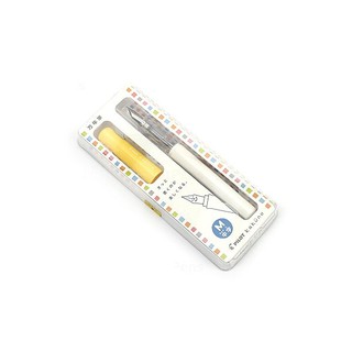 Bút máy Pilot Kakuno - Medium Nib (M - Nét vừa) - Thân trắng / Nắp vàng pastel