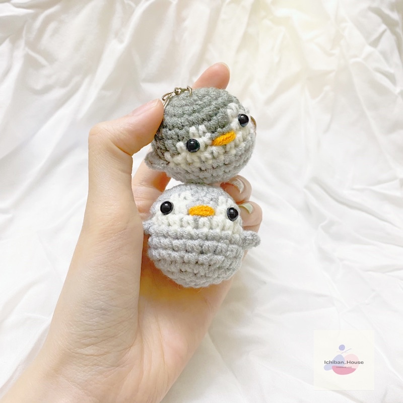 Móc khoá cánh cụt len nhiều kích cỡ