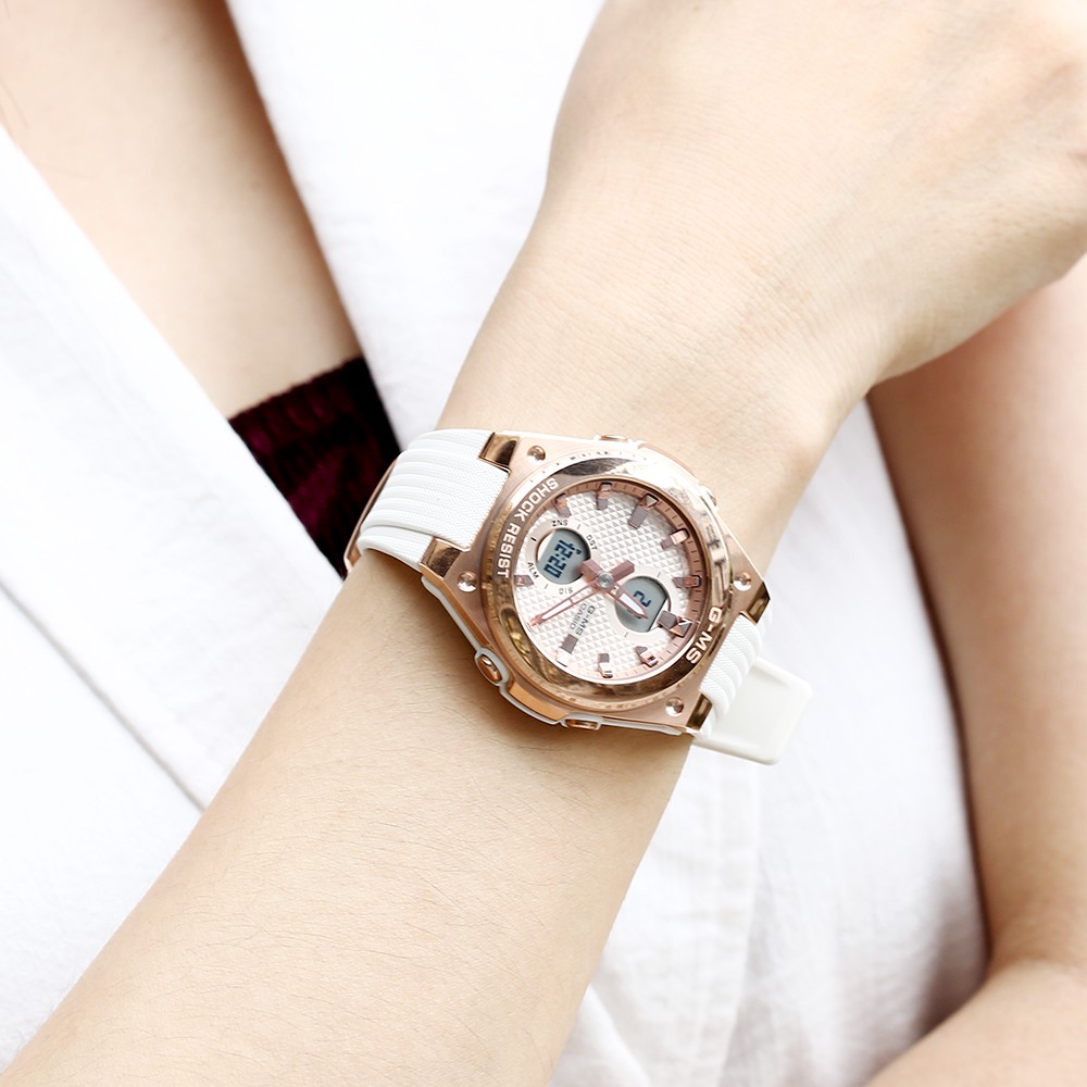 Đồng Hồ Nữ Casio Baby-G MSG-C100G-7ADR - Gờ Mặt Kim Loại - Chống Nước 100m- bảo hành 12 tháng