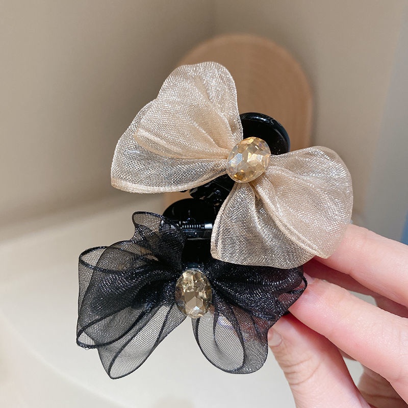 Kẹp Tóc Hình Nơ Đính Đá Phong Cách Hàn Quốc Thời Trang Cho Nữ