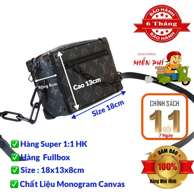 Túi đeo chéo nam M44735 dạng hộp dây xích kích thước 18cm hàng cao cấp thích hợp  nam và nữ